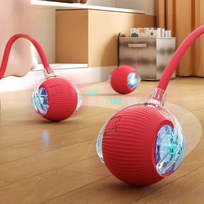 Cat Interactive Ball Toy, Automatic Rolling Ball with Tail